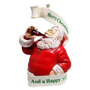 Coca-Cola Santa Merry Christmas Ornament Vintage Holiday Collectible Décor